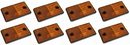Eight Amber / Orange Side Reflectors - Self Adhesive