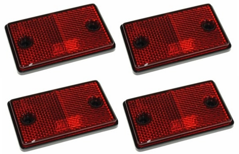Red, Rear Reflectors - Self Adhesive