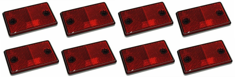 Red, Rear Reflectors - Self Adhesive