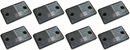 Eight Clear White Front Reflectors - Self Adhesive