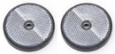 A Pair of Round Reflectors - White