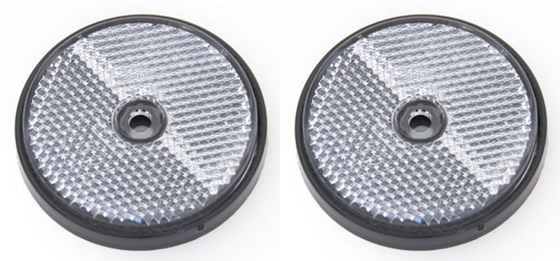 A Pair of Round Reflectors - White