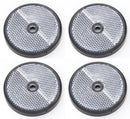 Four Round Reflectors - White